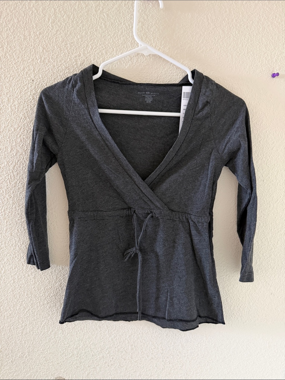 Brandy melville dark gray Philippa top